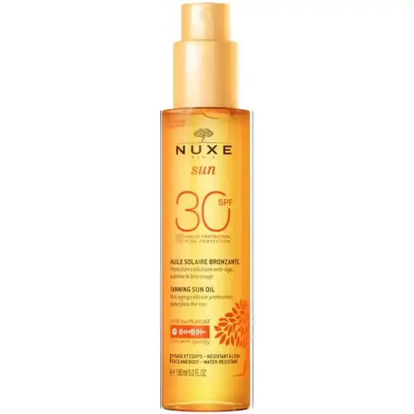 Nuxe Sun Huile Bronzante Visage et Corps SPF30 150 ml