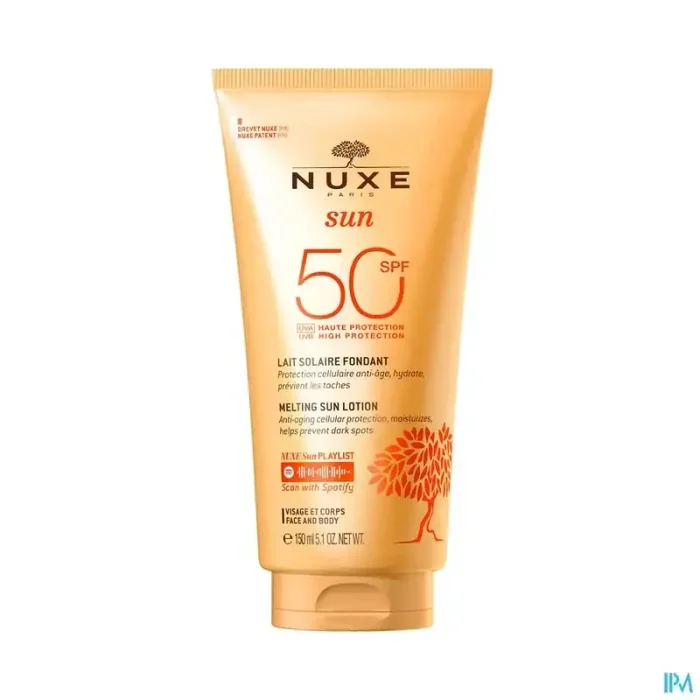 Nuxe sun lait fondant haute protection SPF50 tube 150ml
