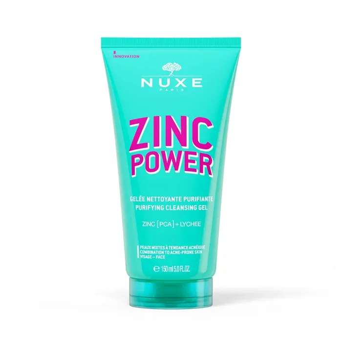 Nuxe ZINC Power – Gelée Nettoyante Matifiante – Visage – Peaux Mixtes à Tendance Acnéique, 150ml
