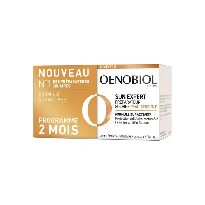 Oenobiol Sun Expert preparateur solaire peau sensible lot de 2×30 capsules