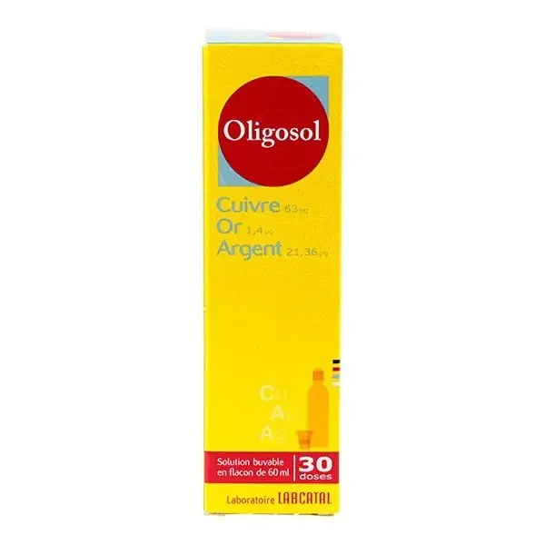 Oligosol Cuivre-Or-Argent – Solution buvable – Flacon-doses 60ml