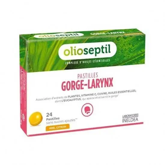 Olioseptil Pastilles Gorge Miel Citron Boite de 24