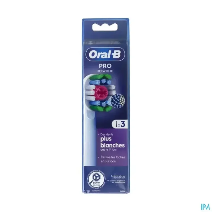 Oral B pro 3D white cleanmaximiser brossette x3
