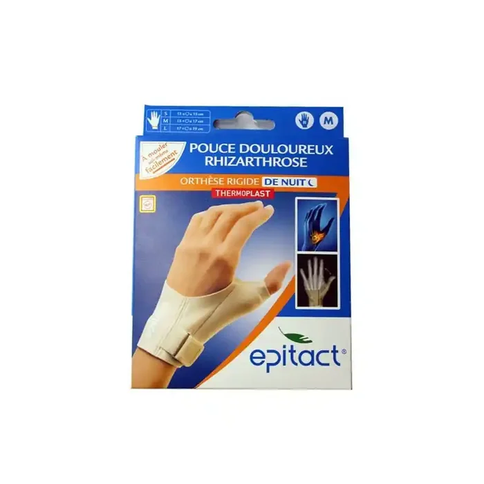 ORTHESE RIGIDE de NUIT POUCE DOULOUREUX RHIZARTHROSE Taille M EPITACT