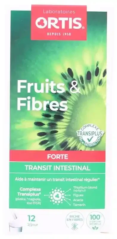 Ortis Fruits & Fibres Forte Transit Intestinal 12 Unités
