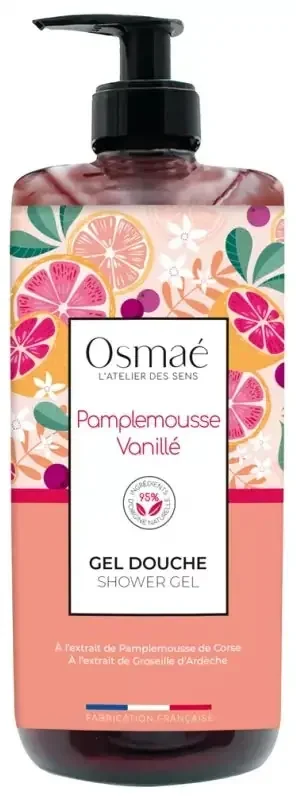 Osmaé Gel Douche Pamplemousse Vanille 1 Litre