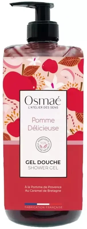 Osmae Gel Douche Pomme Délicieuse Flacon Pompe 1 l