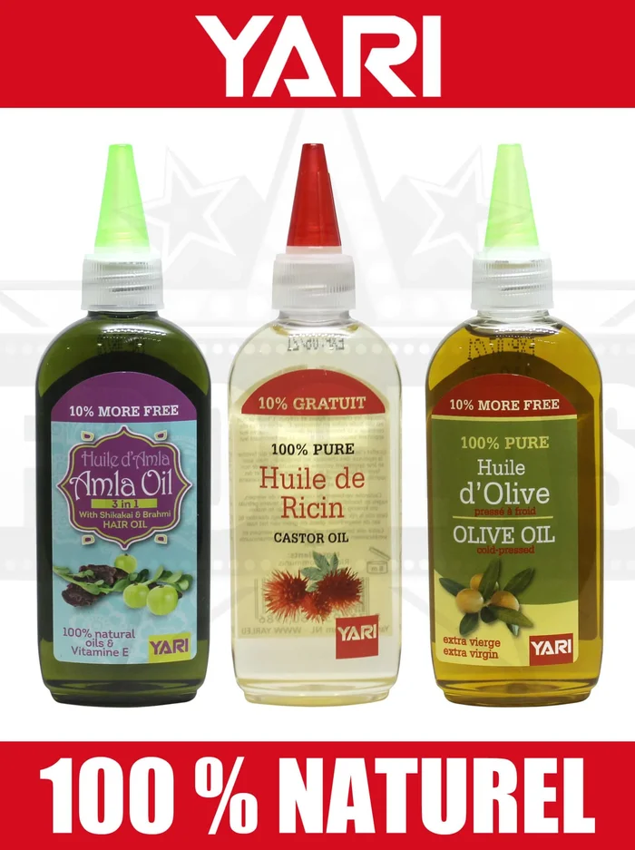 PACK 3 Huiles YARI « Amla 3 en 1 – Ricin – Olive »