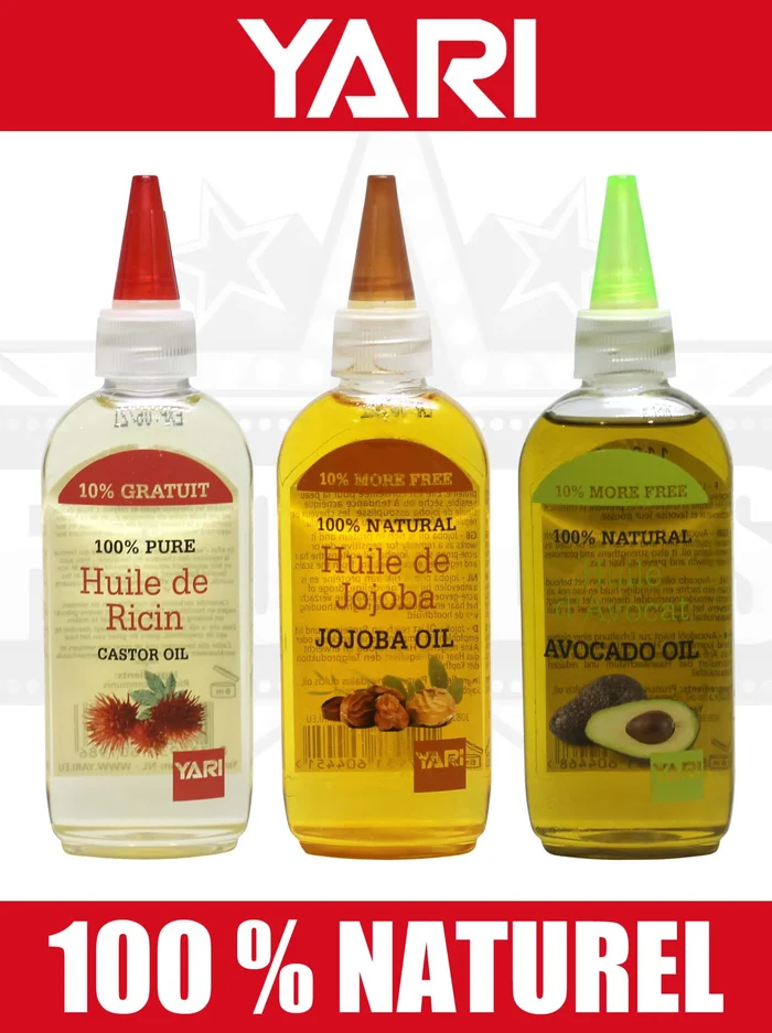PACK 3 Huiles YARI « Ricin – Jojoba – Avocat »