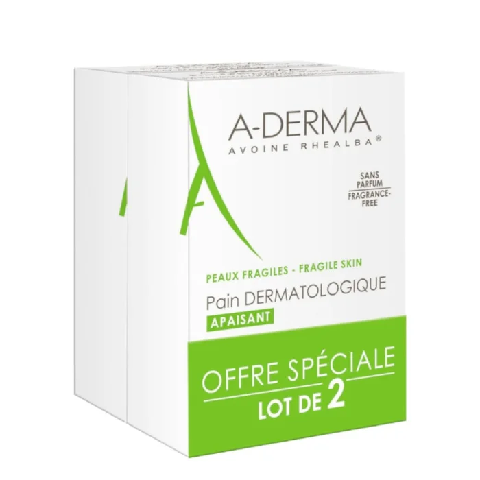 Pain Dermatologique Apaisant – Peaux Fragiles 2x100g