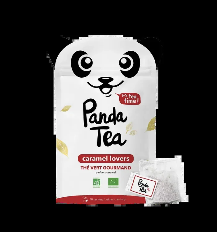 Panda Tea Caramel Lovers Bio Thé Vert Gourmand 18 Sachets – Édition Limitée