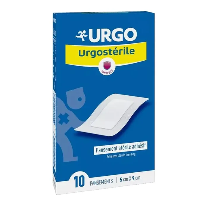 Pansement Stérile Adhésif – Urgostérile – 8cm x 5,3 cm – Boîte de 10