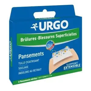Pansements – Brûlures Blessures Superficielles – Petit Format – 5 x 7cm – 6 pansements