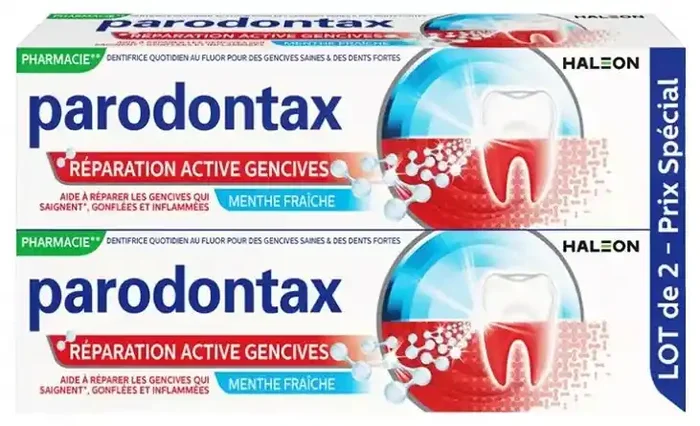 Parodontax Réparation Active Gencives Menthe Fraîche Lot de 2 x 75 ml