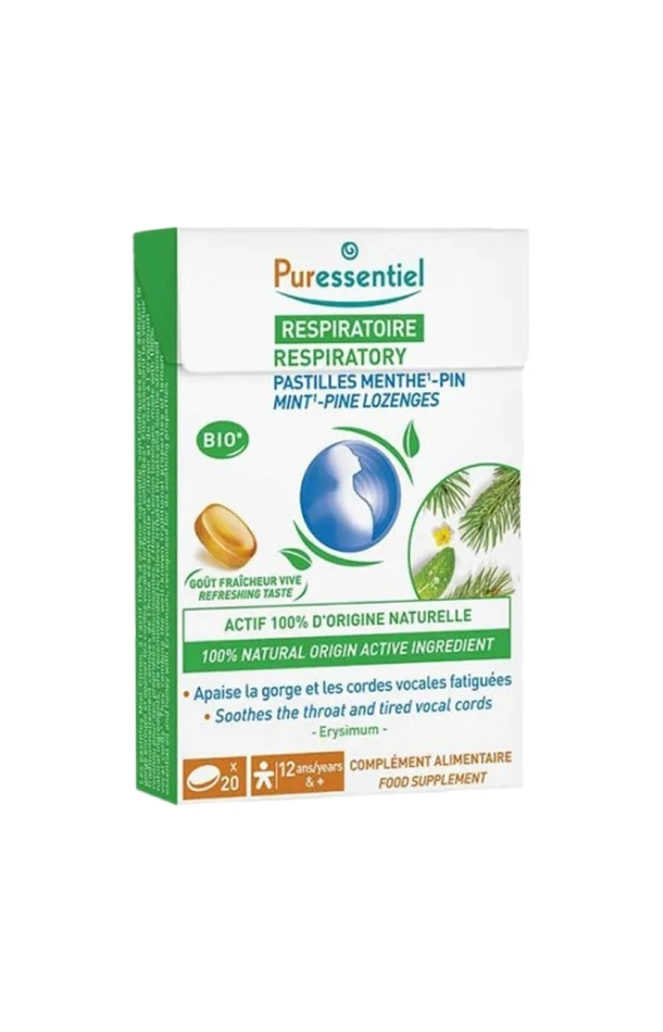 Pastilles respiratoire – Menthe & pin – 2 x 20 pastilles