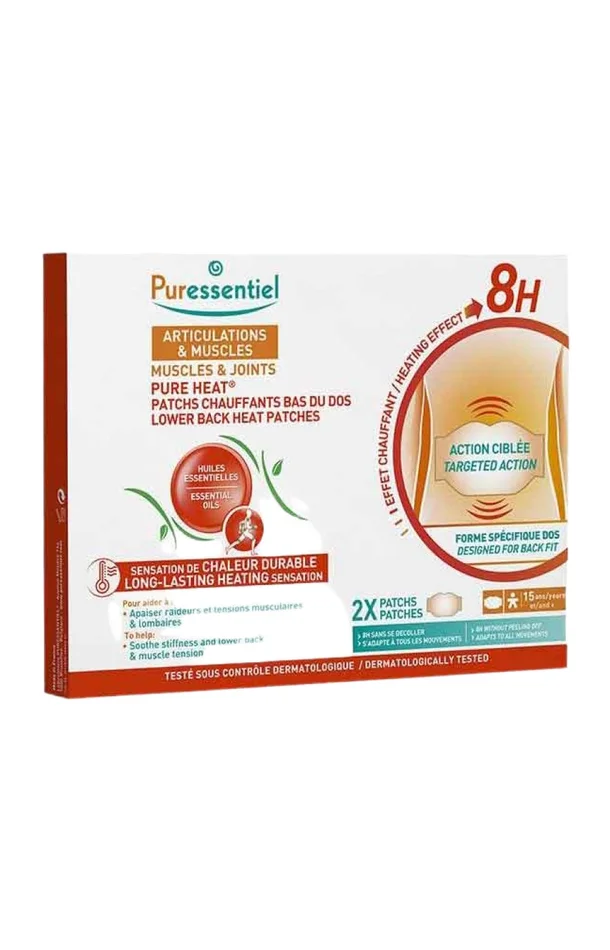 Patchs chauffants – 14 huiles essentielles – Muscles & articulations – 2 unités