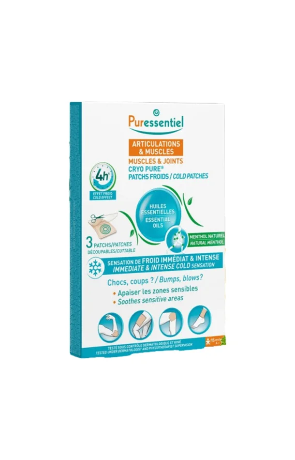 Patchs froids – 14 huiles essentielles – Muscles & articulations – 3 unités