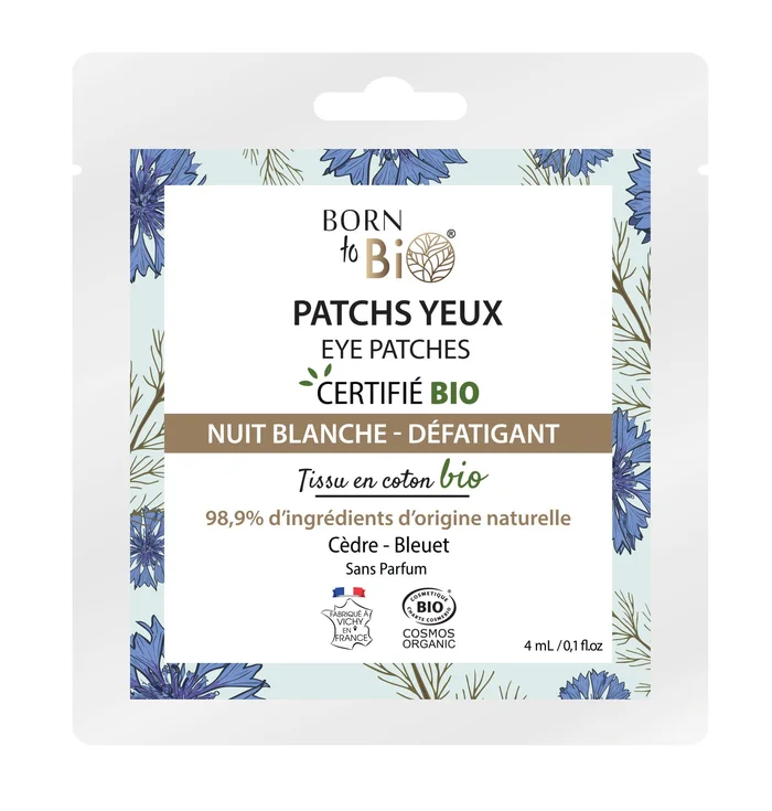 Patchs pour les yeux Nuit Blanche en coton – Certifiés Bio