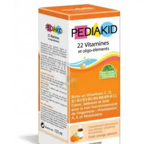 Pediakid 22 Vitamines et oligo-éléments Goût Orange Abricot