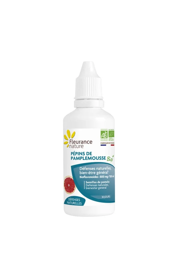 Pépins de pamplemousse bio – Défenses naturelles & bien-être – 1 mois