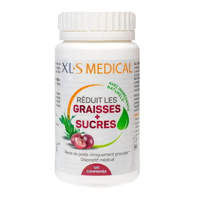 Perte de poids graisses glucides + 120 comprimés