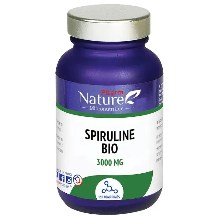 Pharm Nature Micronutrition Spiruline 3000 MG Bio 150 comprimés