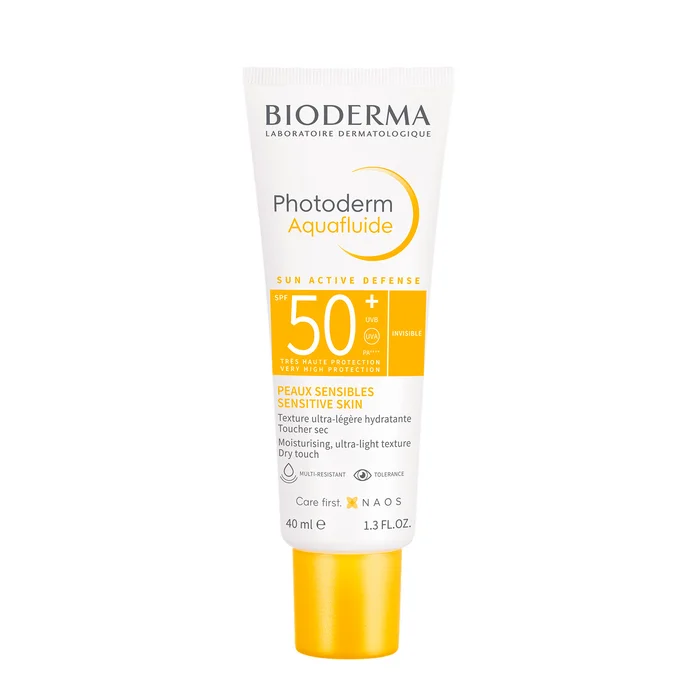 Photoderm Aquafluide – Fluide Ultra-L&eacute;g&egrave;re Hydratante – Peaux Sensibles – SPF50+ 40 ml