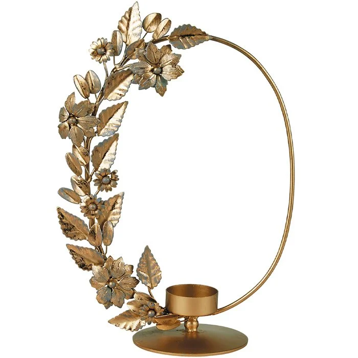 Photophore Oval – Métal doré