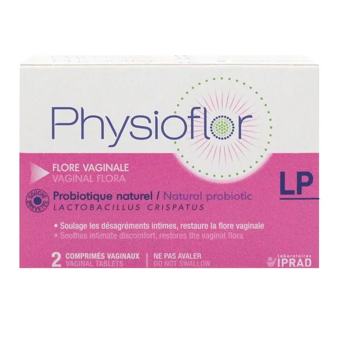 Physioflor Lp Flore vaginale – Désagréments intimes – 2 comprimés vaginaux