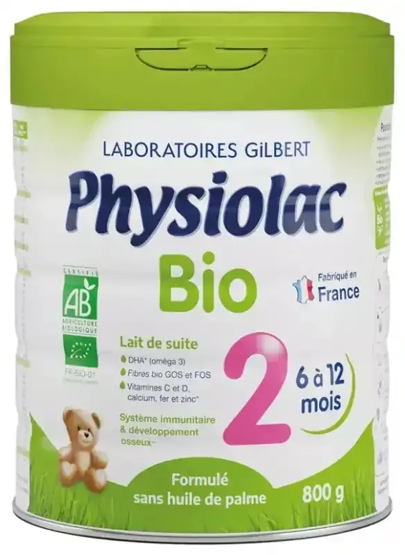 Physiolac Bio 2 800 g Certbio