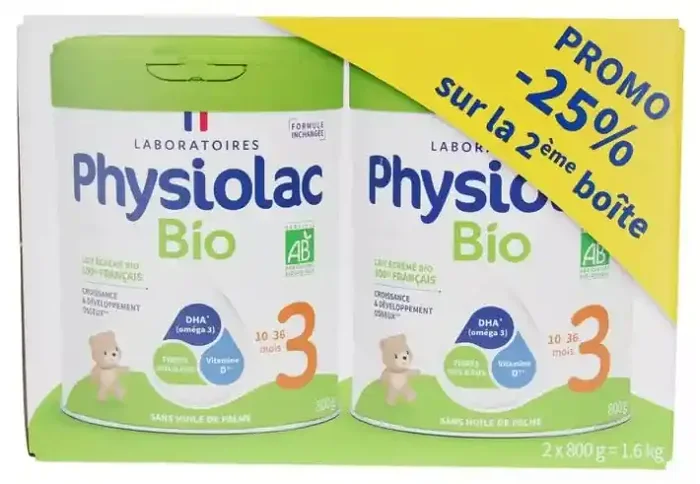 Physiolac Bio 3 10/36 mois 2 x 800 g