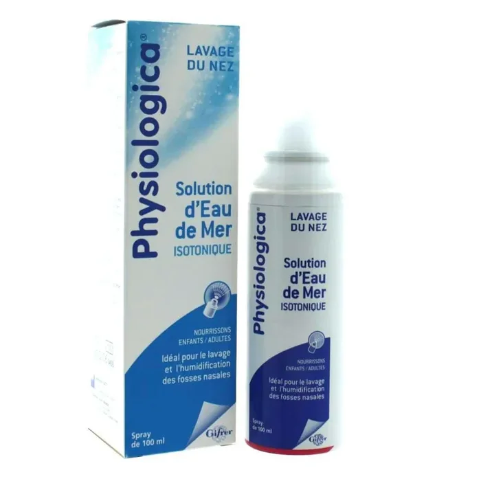 Physiologica Lavage Du Nez Solution D‘eau De Mer Isotonique Spray 100ml Gifrer