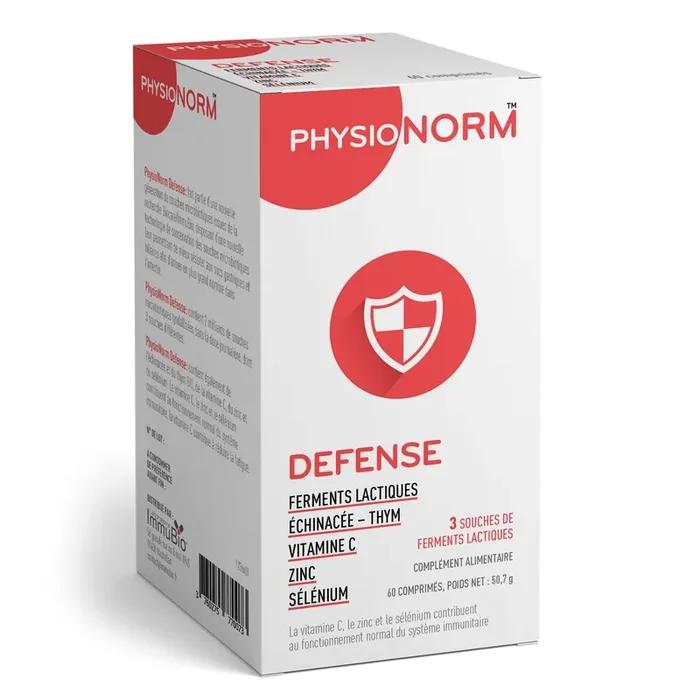 Physionorm Defense – Affections voies respiratoires supérieures – 60 Comprimés