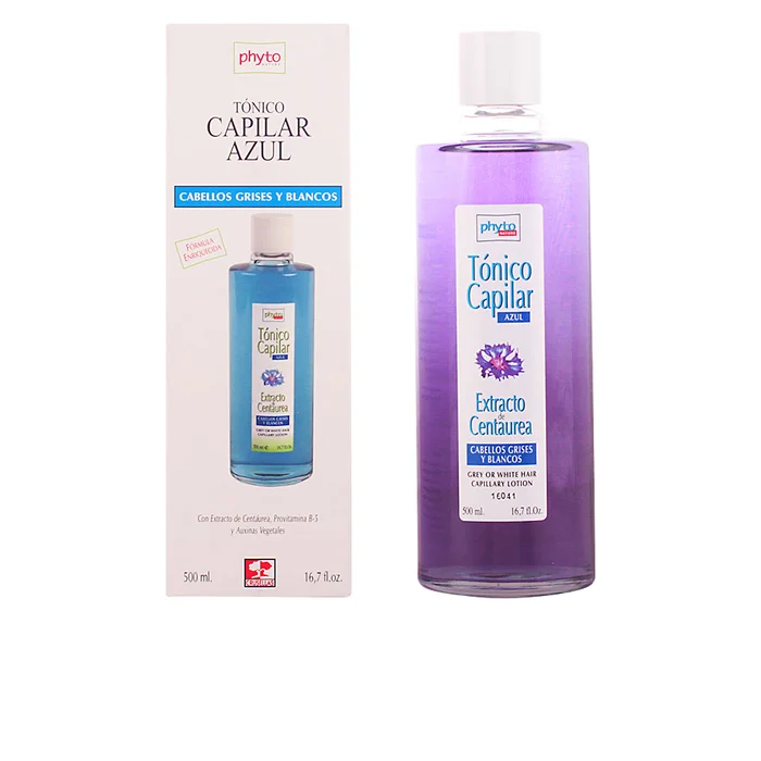 PHYTO NATURE tónico azul cabellos grises y blancos 500 ml