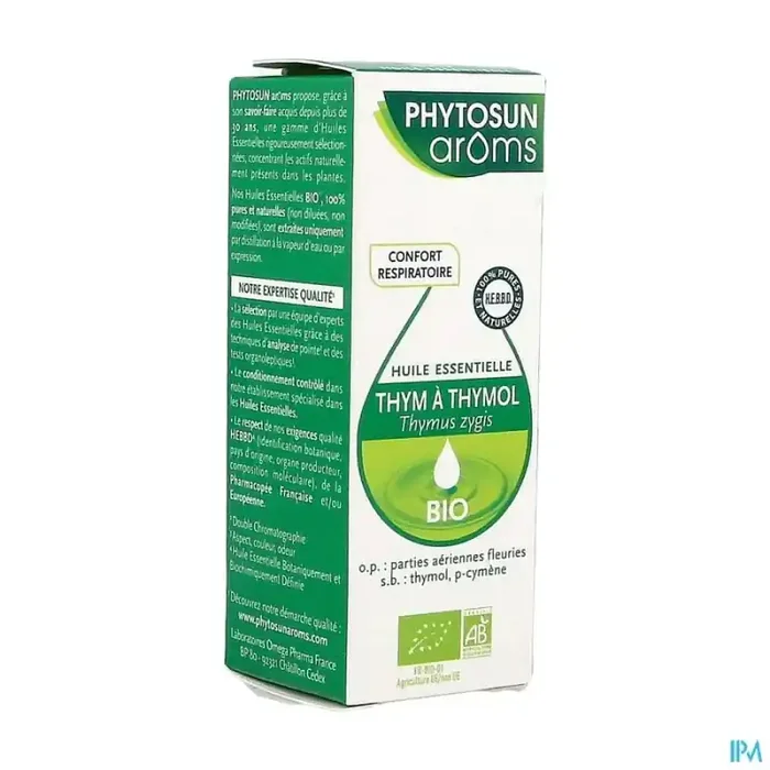Phytosun aroms huile essentielle thym thymol bio 10ml