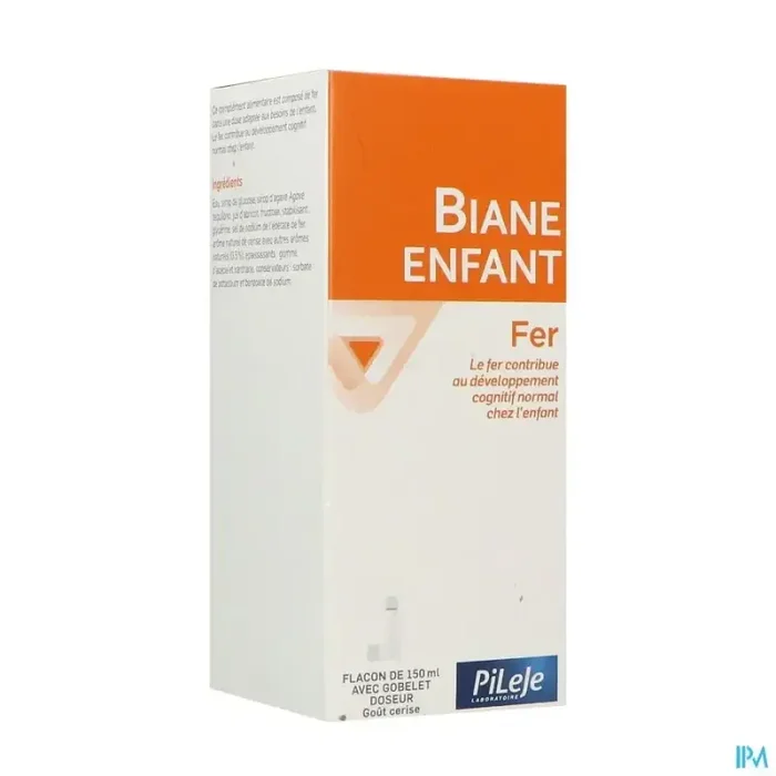 Pileje biane enfant fer sirop cerise 150ml