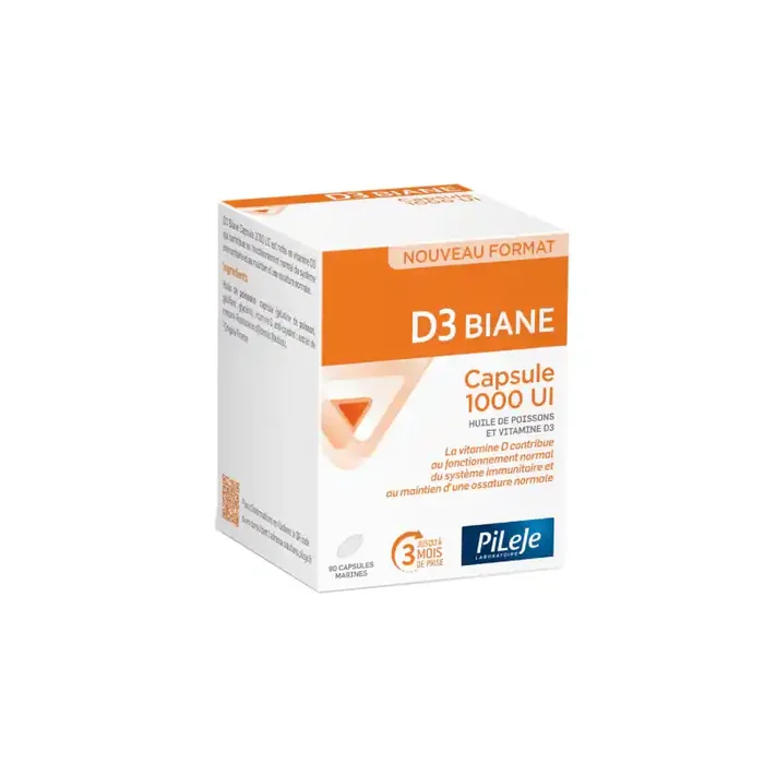 Pileje D3 Biane 1000 UI 90 capsules