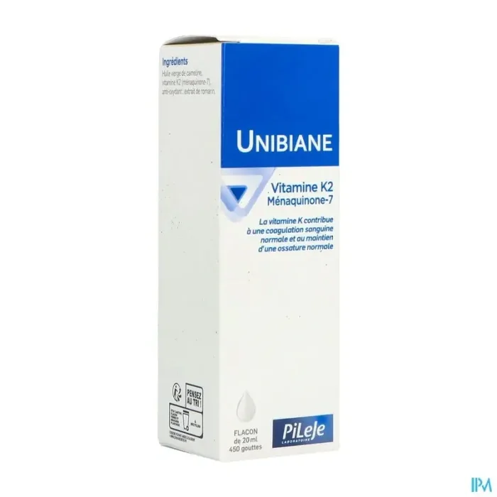 Pileje unibiane vitamine k2 flacon compte goutte 20ml