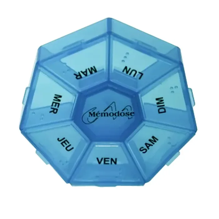 Pilulier Heptagonal – Mémodose – Ecriture braille
