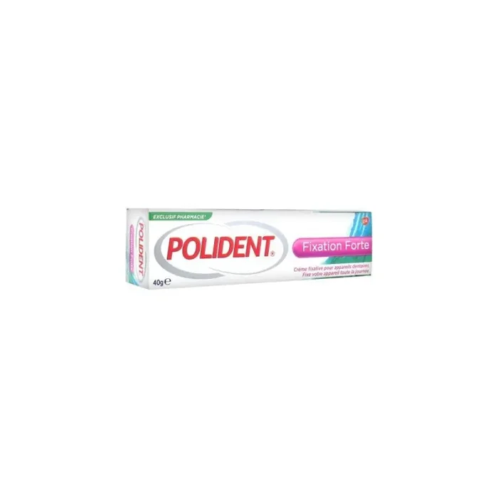 Polident Fixation Forte Creme Fixative pour Appareils Dentaires 40 g
