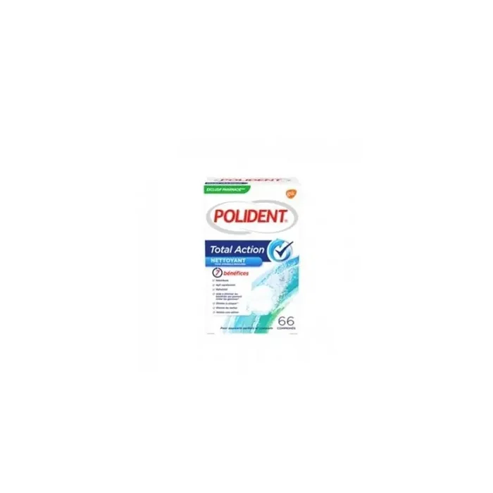 Polident Nettoyant Total Action 66 Comprimes