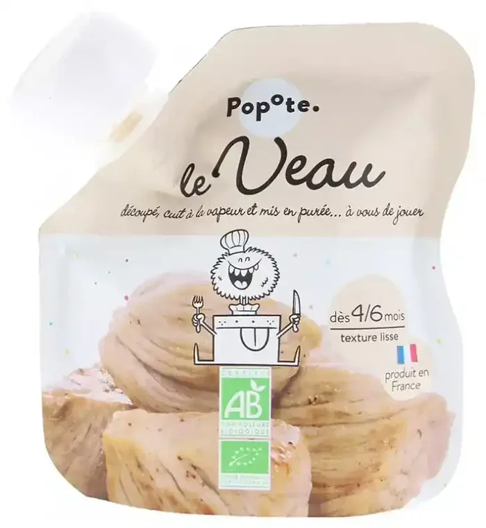 Popote Gourde Le Veau Bio Dès 4/6 Mois 60 g