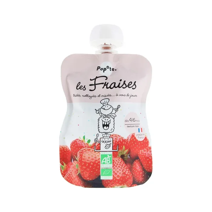 Popote gourde les fraises compote dès 4/6 mois Bio 120 g
