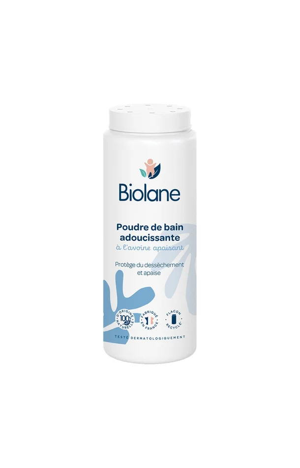 Poudre de bain adoucissante – Poudres de maïs, de riz & d’avoine – 75g