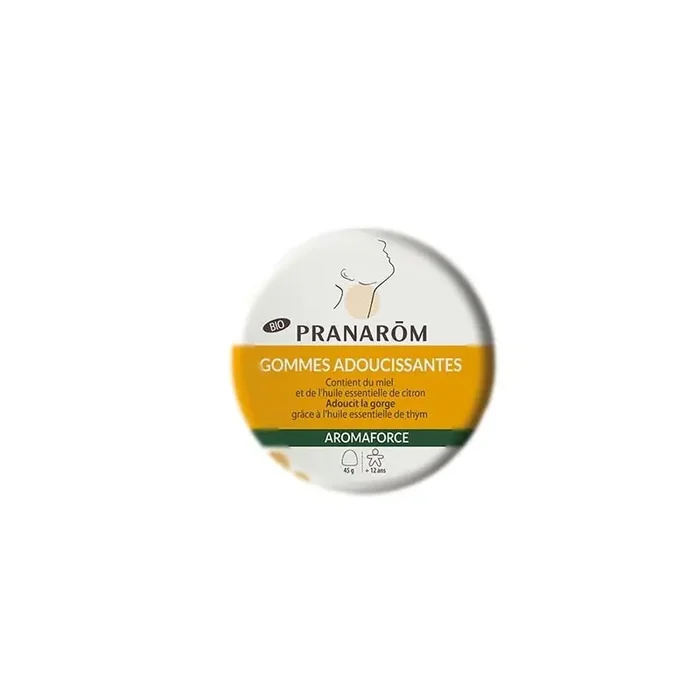 Pranarom aromaforce gommes adoucissantes miel/citron bio 45g