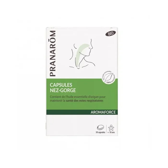 Pranarom aromaforce nez-gorge 30 capsules