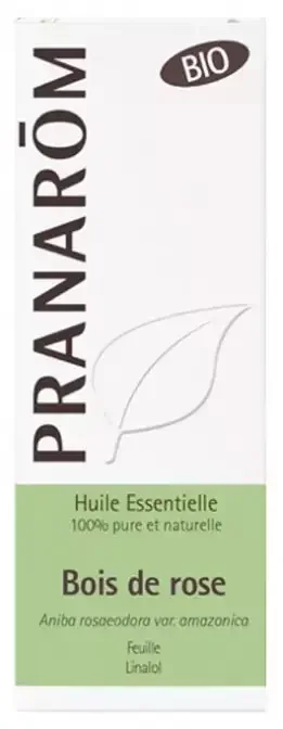 Pranarôm Huile Essentielle Bois de Rose Bio Aniba Rosaeodora Ssp Amazonica Feuille 10 ml