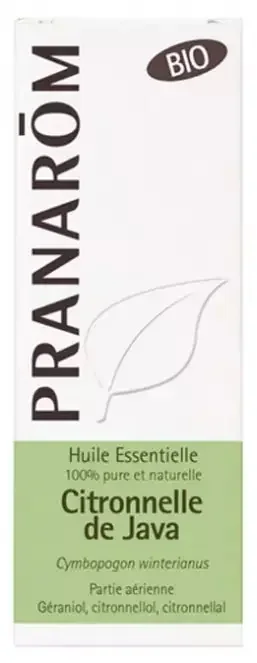 Pranarôm Huile Essentielle Citronnelle de Java Bio Cymbopogon Winterianus Partie Aérienne 10 ml