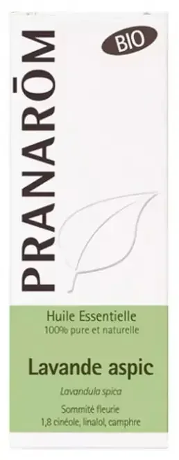Pranarôm Huile Essentielle Lavande Aspic Bio Lavandula Latifolia Sommité Fleurie Hect 10 ml