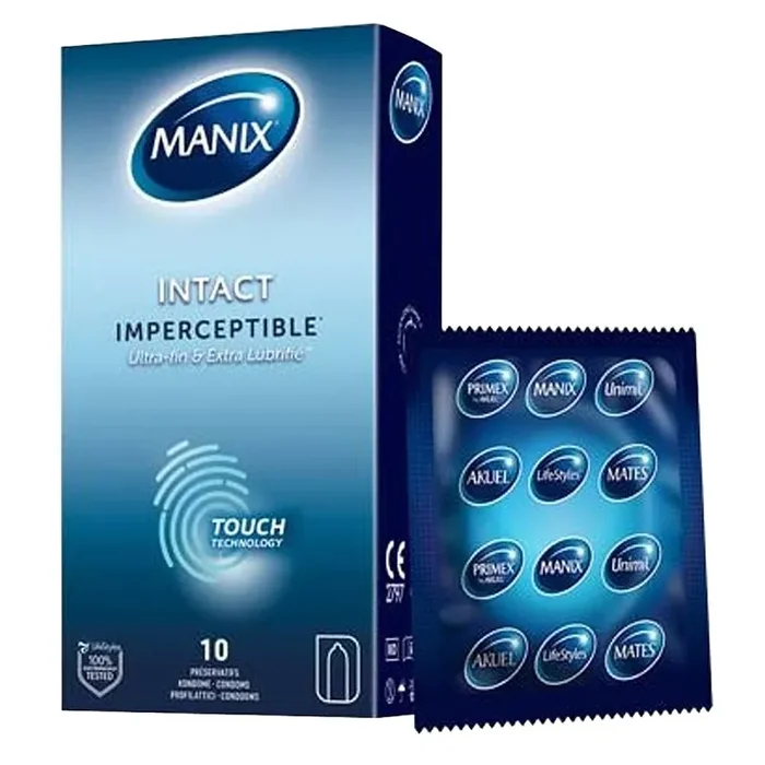 Préservatif Intact imperceptible – Ultra-fins et Extra lubrifiés – 10 préservatifs